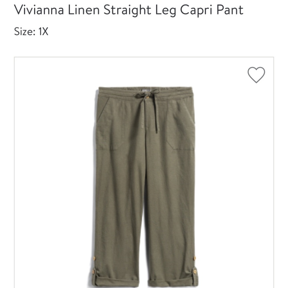 Market & Spruce VIVIANNA linen capris stitchfix